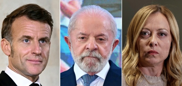 Emmanuel Macron (France), Ignacio Da Silva dit Lula (Brésil) et Giorgia Meloni (Italie) Emmanuel Macron (France), Ignacio Da Silva dit Lula (Brésil) et Giorgia Meloni (Italie)