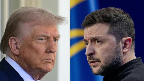 Donald Trump (g.) et Volodymyr Zelensky Donald Trump (g.) et Volodymyr Zelensky
