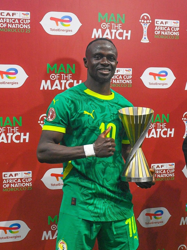 Sadio Mané, élu homme du match entre le Sénégal et l'Egypte Sadio Mané, élu homme du match entre le Sénégal et l'Egypte