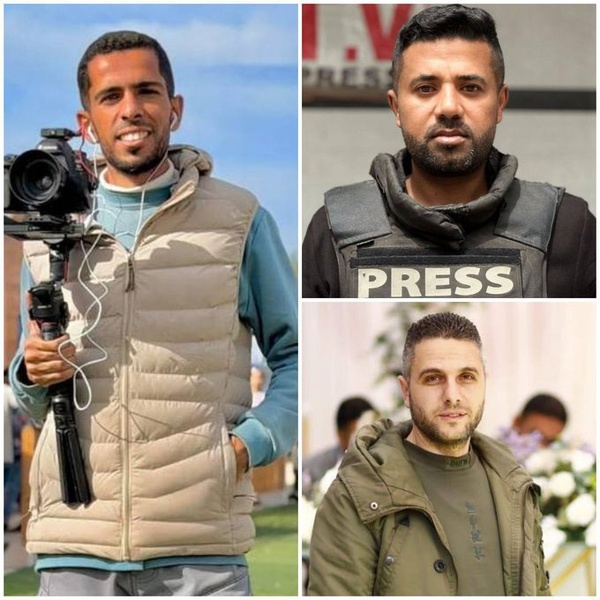 Trois des dizaines de journalistes palestiniens assassinés par l'armée israélienne à Gaza Trois des dizaines de journalistes palestiniens assassinés par l'armée israélienne à Gaza