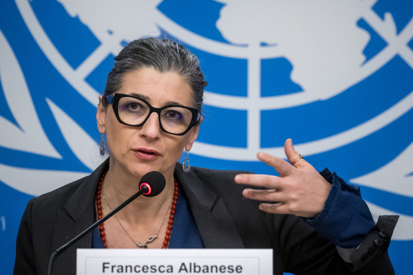 La rapporteuse spéciale des Nations unies pour la Palestine, Francesca Albanese