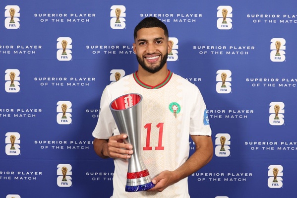 Ismail Saibari. L'attaquant marocain, unique buteur face à l'Ecosse, a été élu homme du match. Ismail Saibari. L'attaquant marocain, unique buteur face à l'Ecosse, a été élu homme du match.