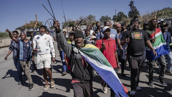 En Afrique du Sud, des manifestants anti-migrants