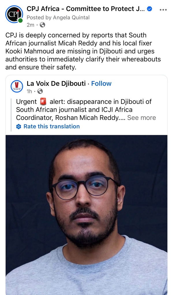 Le journaliste Miccah Reddy