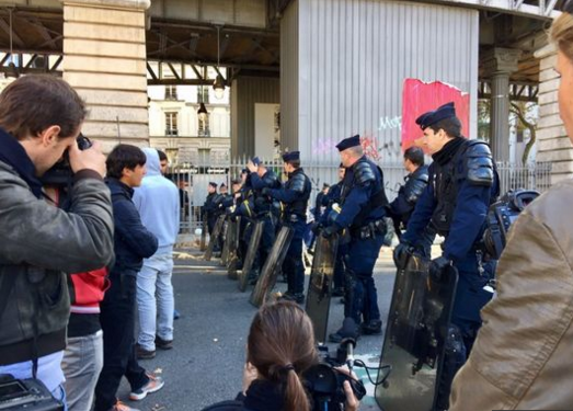 Opération de contrôle du campement de Stalingrad à Paris