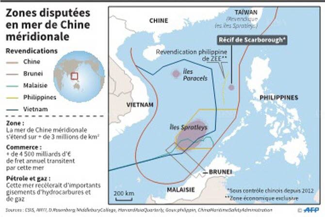 Les USA menacent de priver Pékin d'accès aux îles de mer de Chine du sud