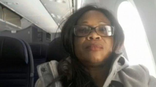 Voyage inattendu pour une passagère française de United