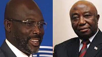 Présidentielle au Liberia: un second tour Weah/Boakai