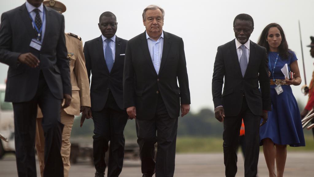 Le Sg de l'Onu à son arrivée à l'aéroport de Bangui