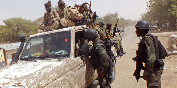 Des soldats camerounais à Fotokol, extrême nord du pays