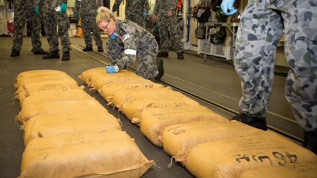 Huit tonnes de haschich saisies en mer d'Arabie par la marine australienne