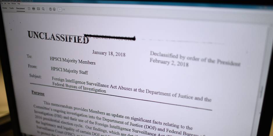 Ce que contient la note critique du FBI déclassifiée par Trump