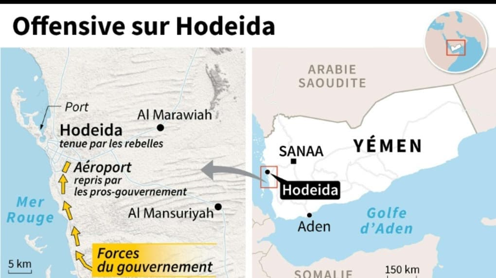 Yémen: les forces progouvernementales prennent aux rebelles l'aéroport de Hodeida