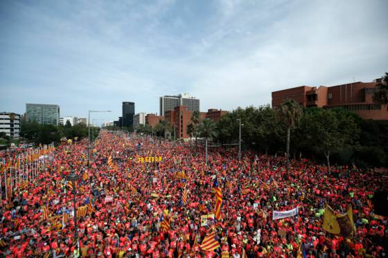 A Barcelone, un million de Catalans montrent leur force