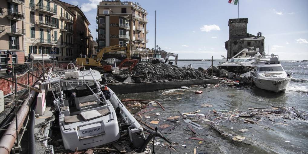 Les dégâts du mauvais temps, ici en Italie