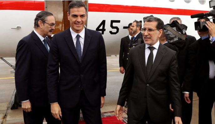 Les chefs de gouvernement espagnol (g) et marocain.
