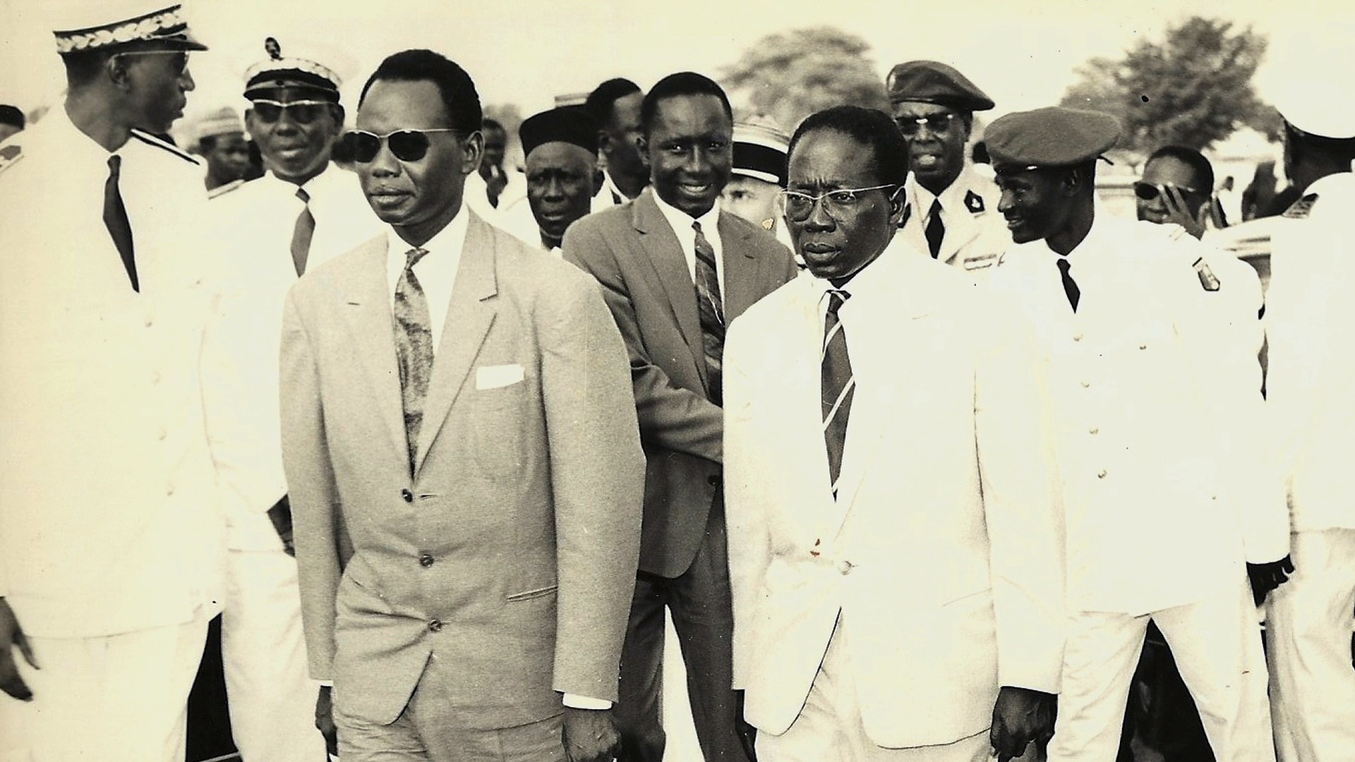 Mamadou Dia (g) et Leopold Sedar Senghor