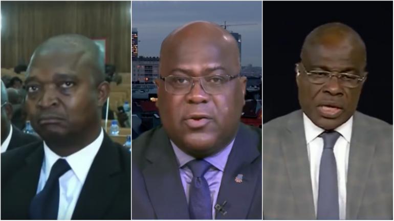 Ramazani, Tshisekedi et Fayulu (de g à d)