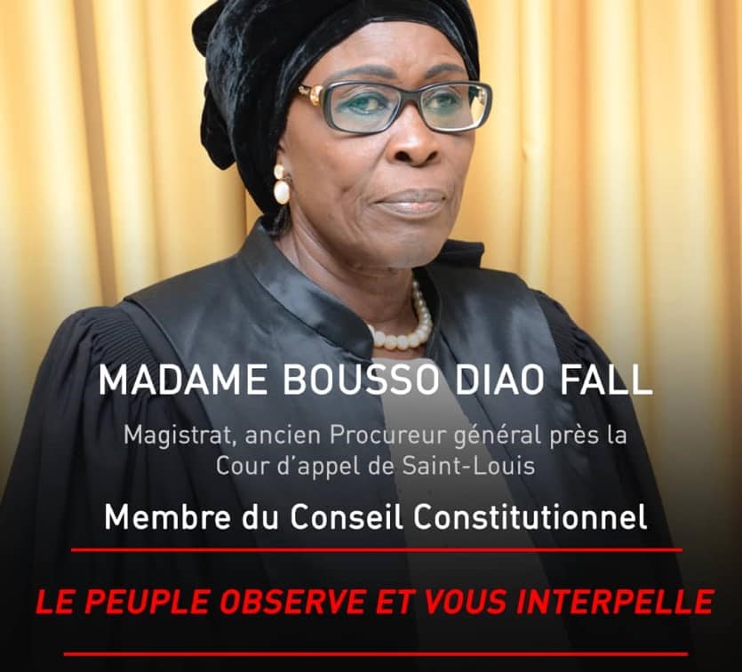 Lettre à Mme Bousso DIAO FALL, Membre du Conseil constitutionnel : La mère de famille, le pilier qui ne doit pas céder !