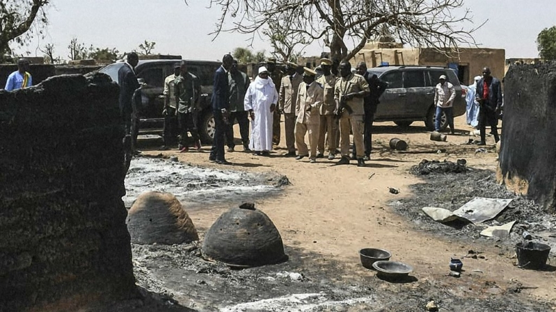 Le Président IBK en visite dans le village peul d'Ogassagou