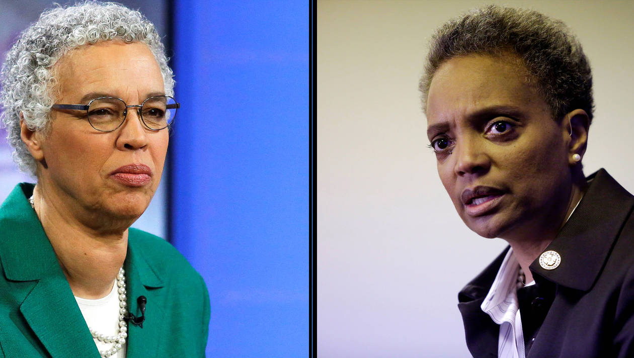 Toni Preckwinkle (à g.) et Lori Lightfoot