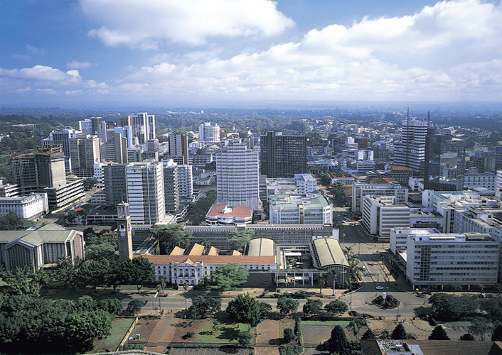 Une vue de Nairobi, la capitale du Kenya