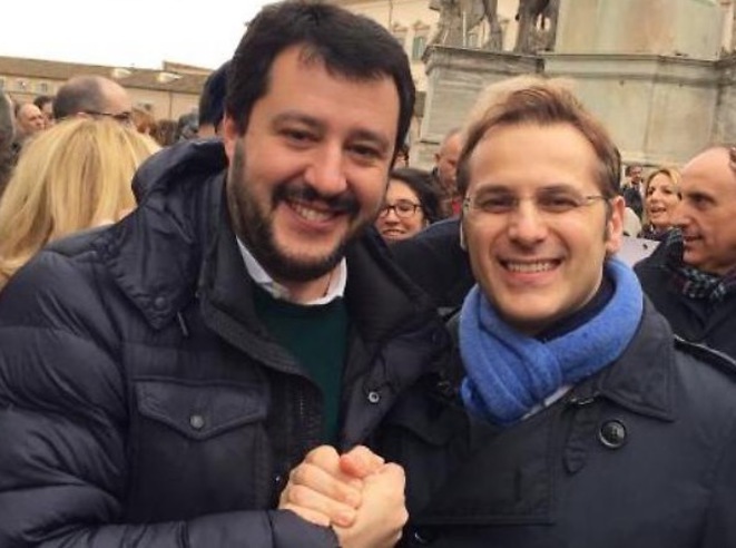 Salvini en compagnie d'Armando Siri