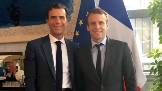 Sandro Gozi en compagnie d'Emmanuel Macron