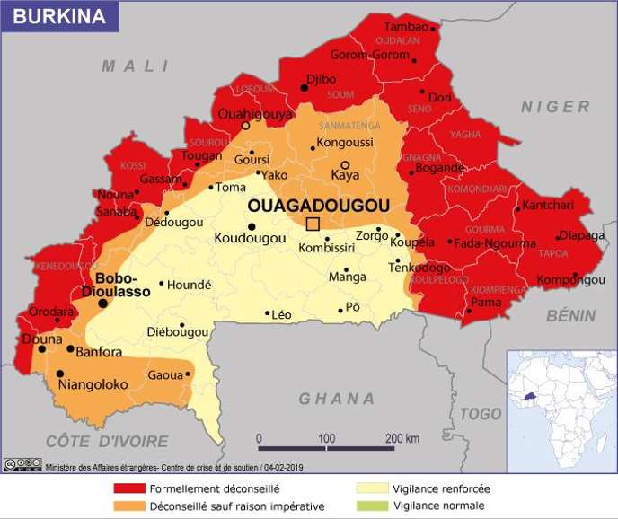 Burkina Faso: la France augmente son niveau d'alerte sécuritaire