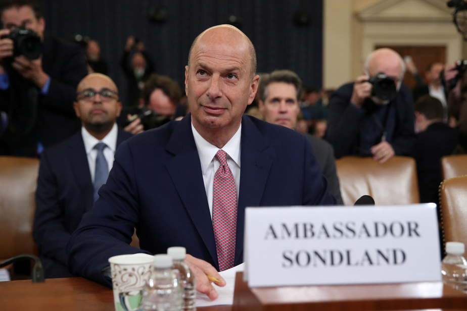 Affaire ukrainienne: l’ambassadeur Sondland dit avoir "suivi les ordres" de Trump