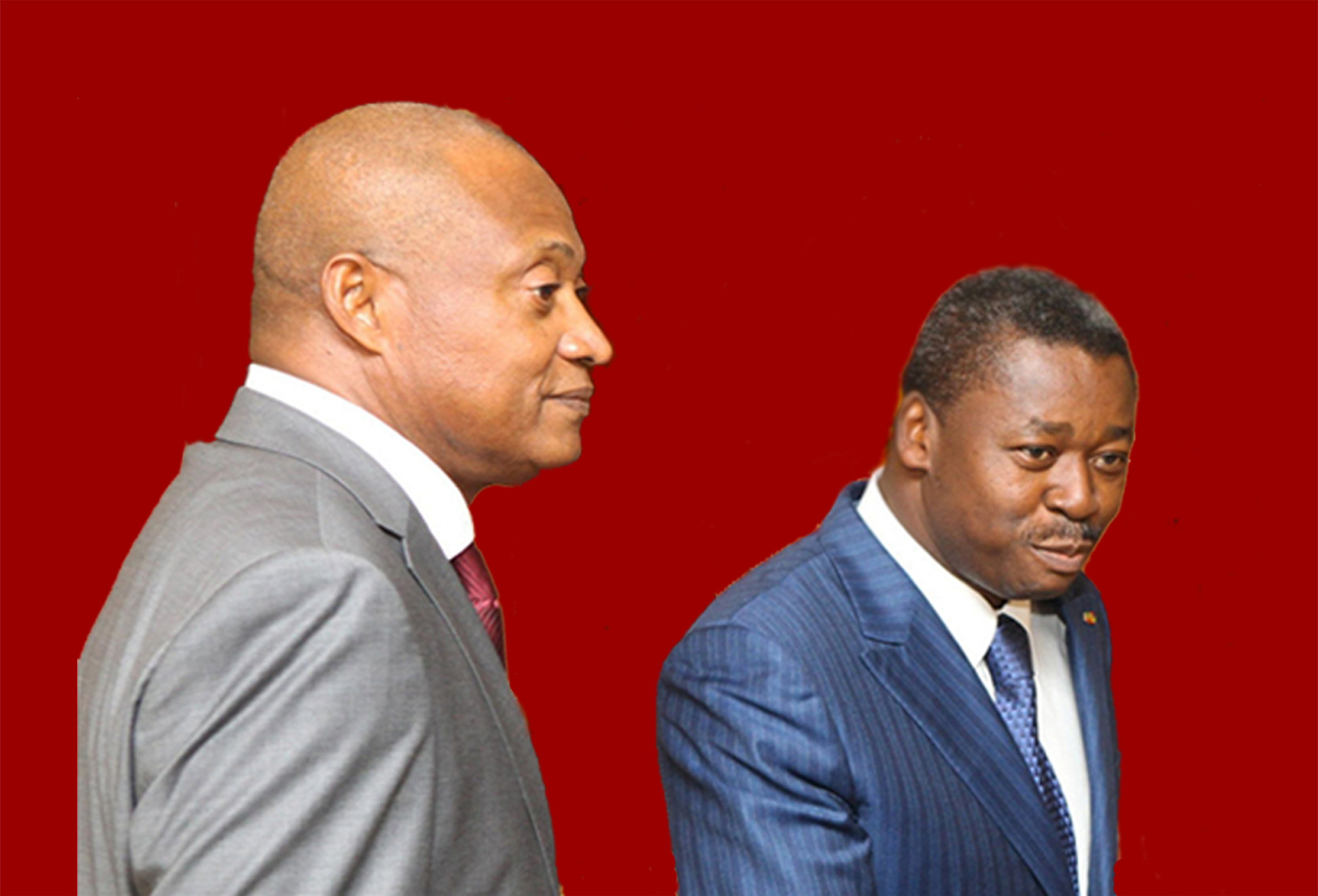 Jean-Pierre Fabre et Faure Gnassingbé, deux des sept candidats de la présidentielle du 6 février