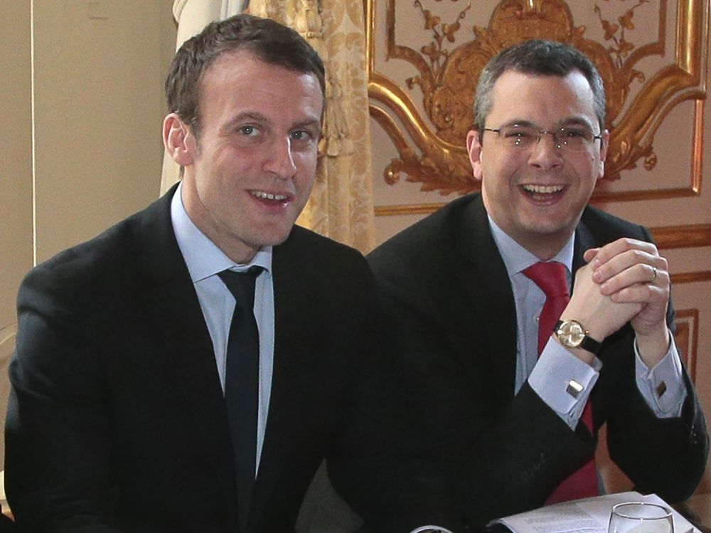 Le secrétaire général de l'Elysée Alexis Kohler (aux côtés d'Emmanuel Macron), cousin du fondateur de MSC.