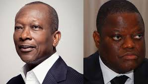Le président Patrice Talon (g.) et son opposant numéro un Sébastien Adjavon, réfugié en France