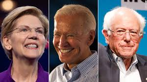 Warren, Biden et Sanders