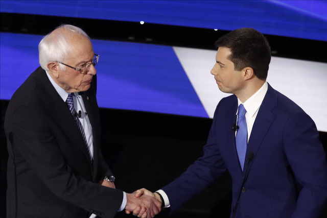 Bernie Sanders et Pete Buttigieg, deux vainqueurs presque égaux