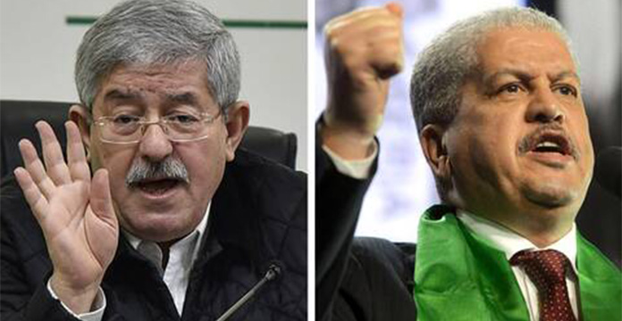 Ahmed Ouyahia (g) et Abdelmalek Sellal