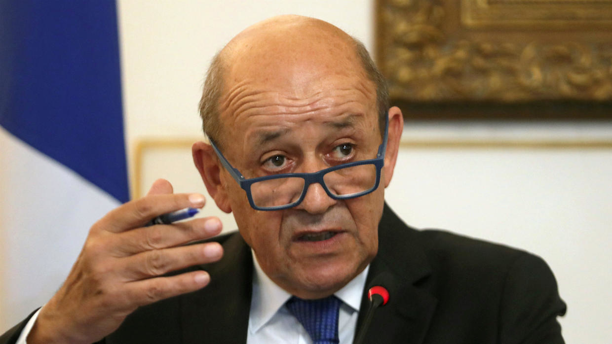 Jean Yves Le Drian, ministre de l'Europe et des Affaires étrangères, chef du Quai d'Orsay