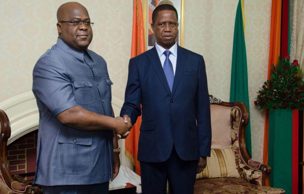 Les Présidents congolais et zambien