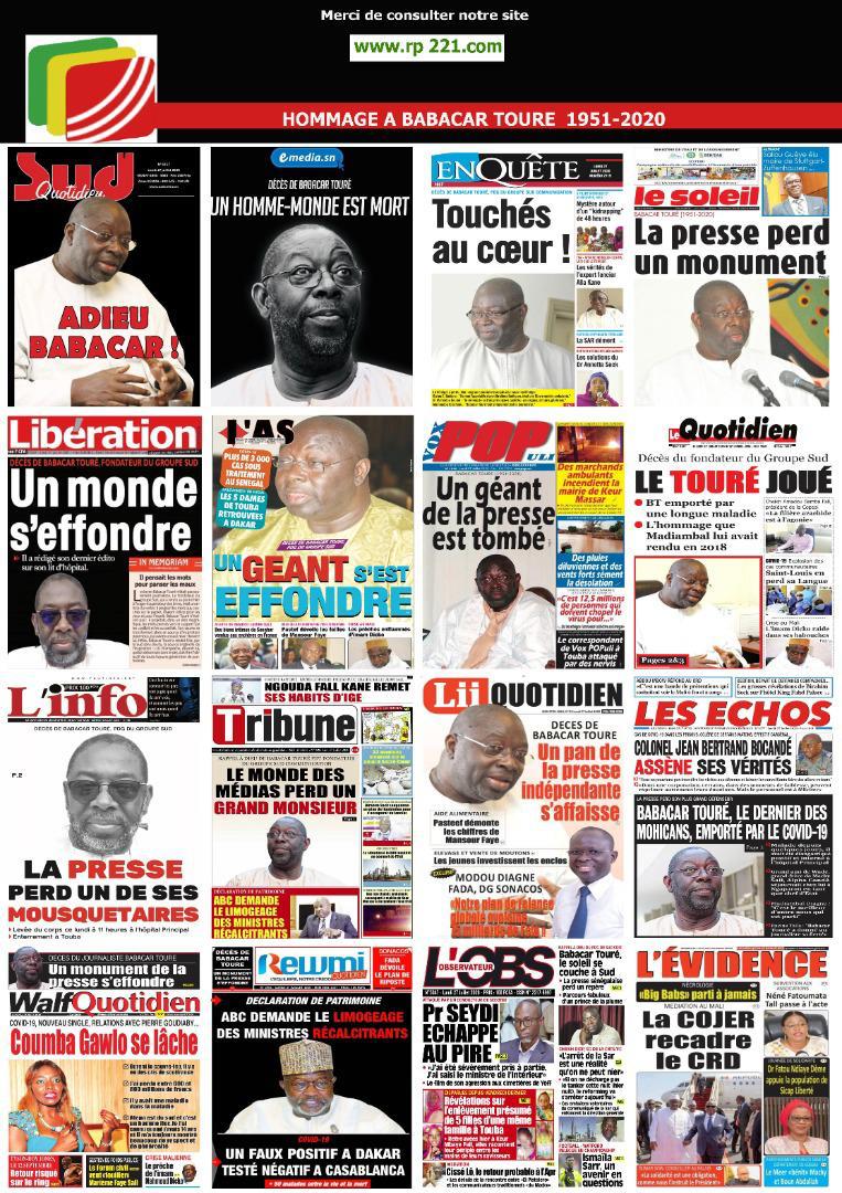Babacar Touré : Les titres-hommages de la presse à un pionnier