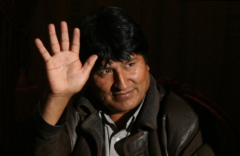 L'ancien Président Evo Morales dont le candidat Luis Arce serait favori du scrutin