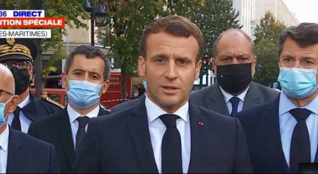 Le Président Emmanuel Macron à Nice