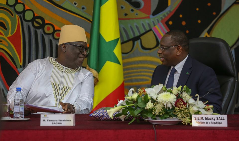 Famara Ibrahima Sagna aux côtés du Président Macky Sall