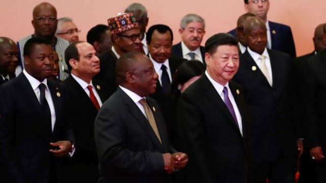 Le président chinois Xi Jinping et ses homologues africains