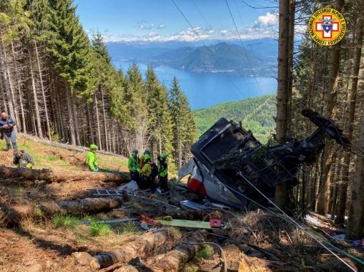 ITALIE : neuf personnes tuées dans la chute d'une cabine de téléphérique dans le nord du pays