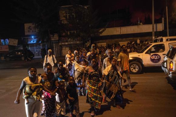 Goma : plusieurs dizaines de milliers d’habitants fuient la menace du volcan Nyiragongo