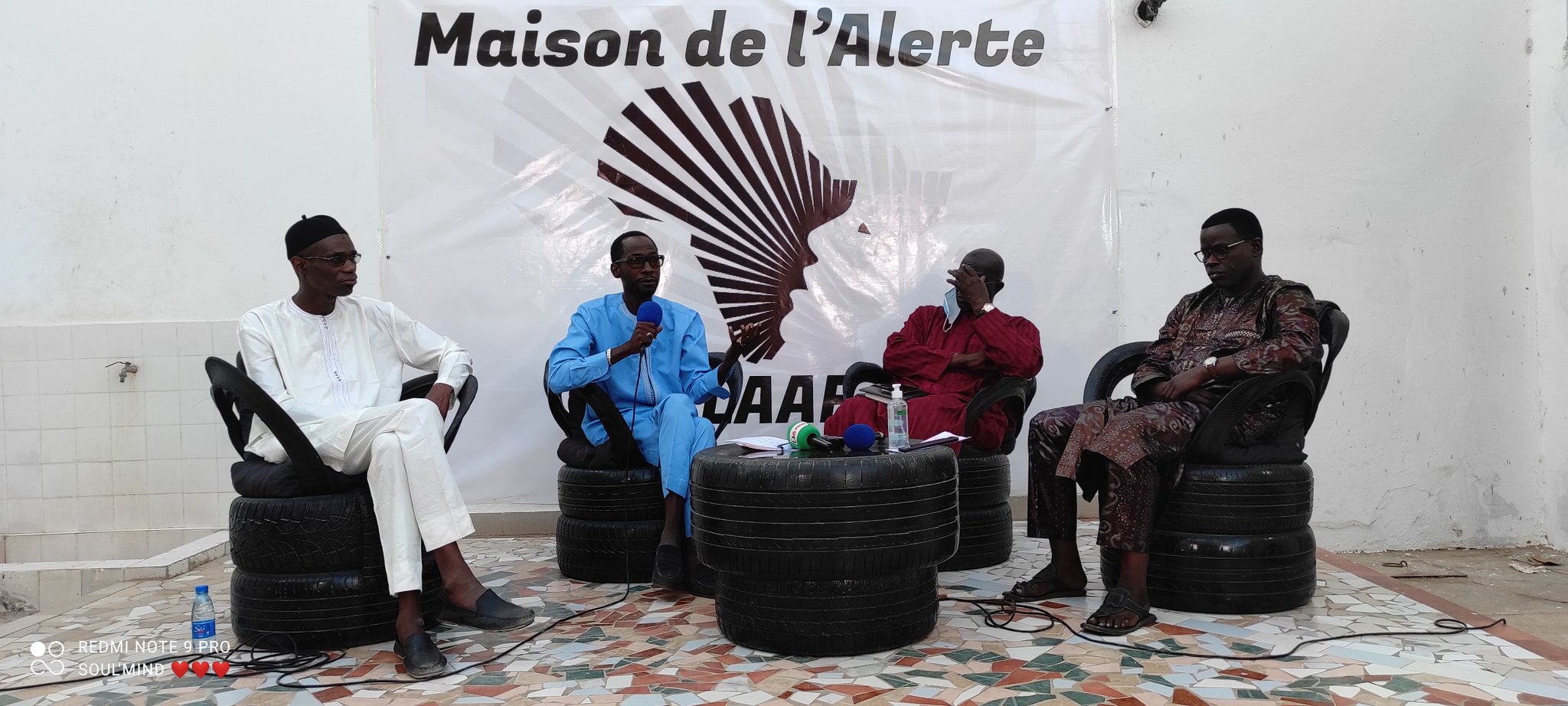 Le panel du PPLAAF. Daouda Touré, Fadel Barro, Mbaye Sylla Khouma et Ben Makhtar Diop (g. à d.)