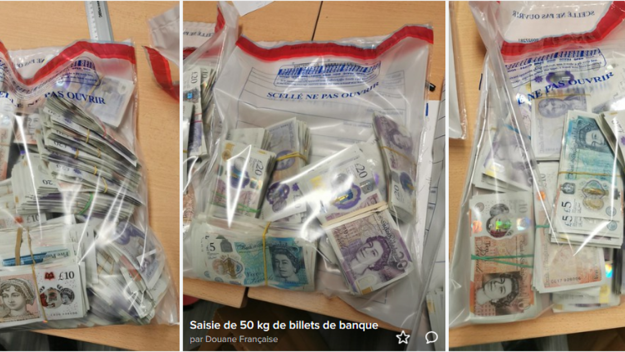 FRANCE: plus de 800.000 livres sterling saisies dans une voiture qui se rendait au Luxembourg