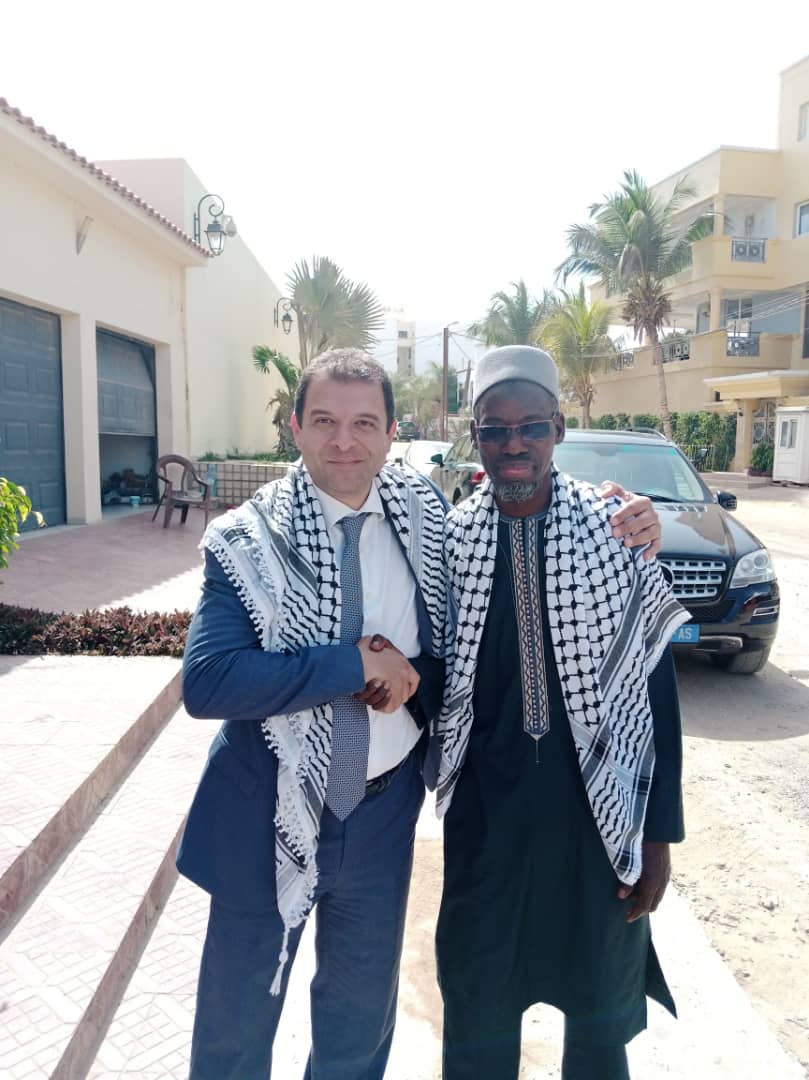 Dr Mohamed Sall, secrétaire général sortant du MRDS, ici en compagnie de l'ambassadeur de Palestine au Sénégal