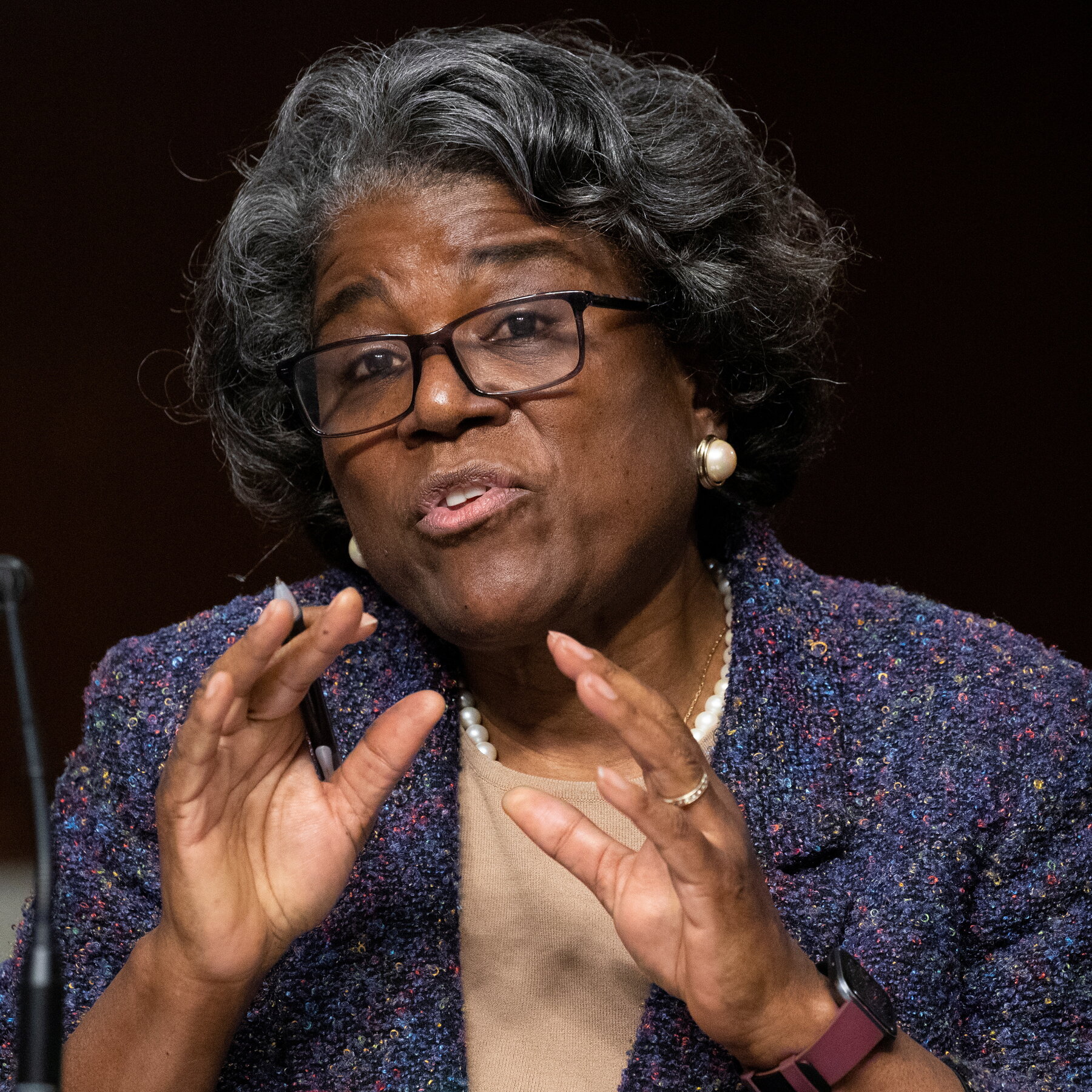 L'ambassadrice des Etats-Unis aux Nations Unies Linda Thomas-Greenfield