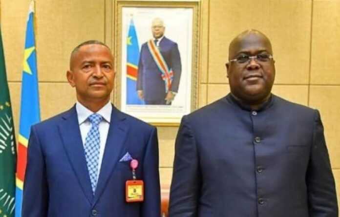 Moïse Katumbi (père grec et mère congolaise, à gauche) et le président Félix Tshisekedi
